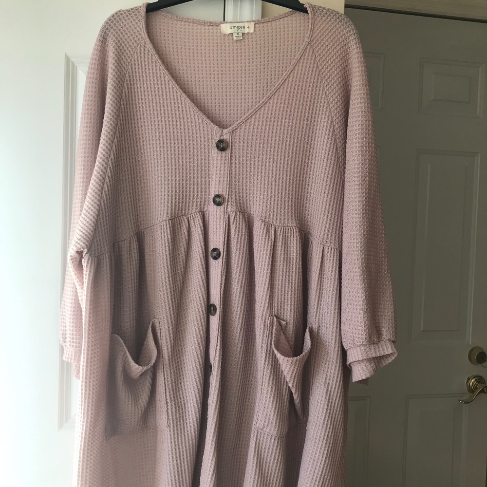 Umgee woman’s dress size XL , pink waffle